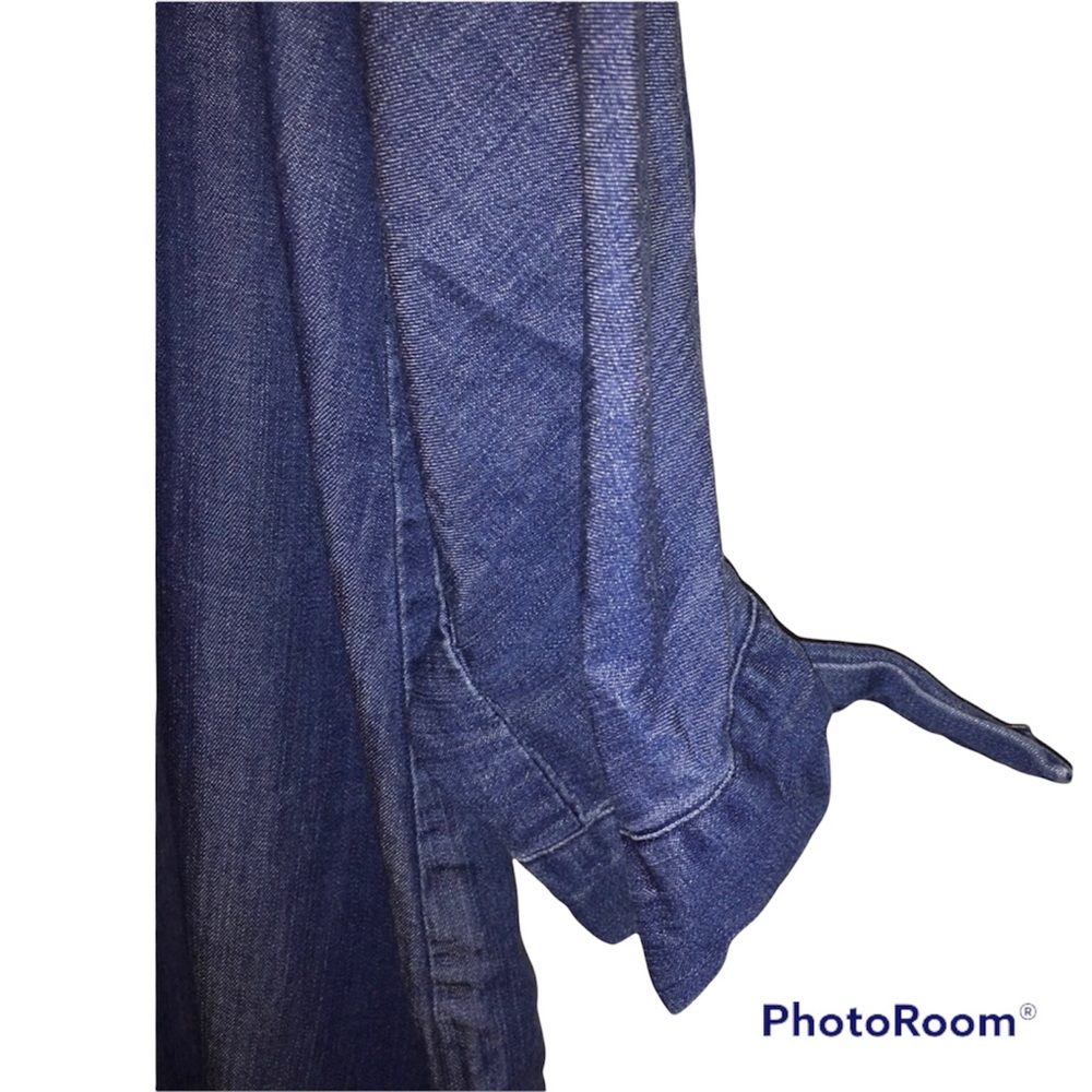 Soft Surroundings Chambray Cold Shoulder Tunic M - Picture 4 of 6